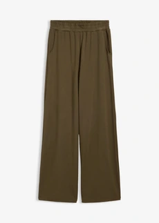 Broek van viscosemix • donkerolijfgroen • bonprix online shop