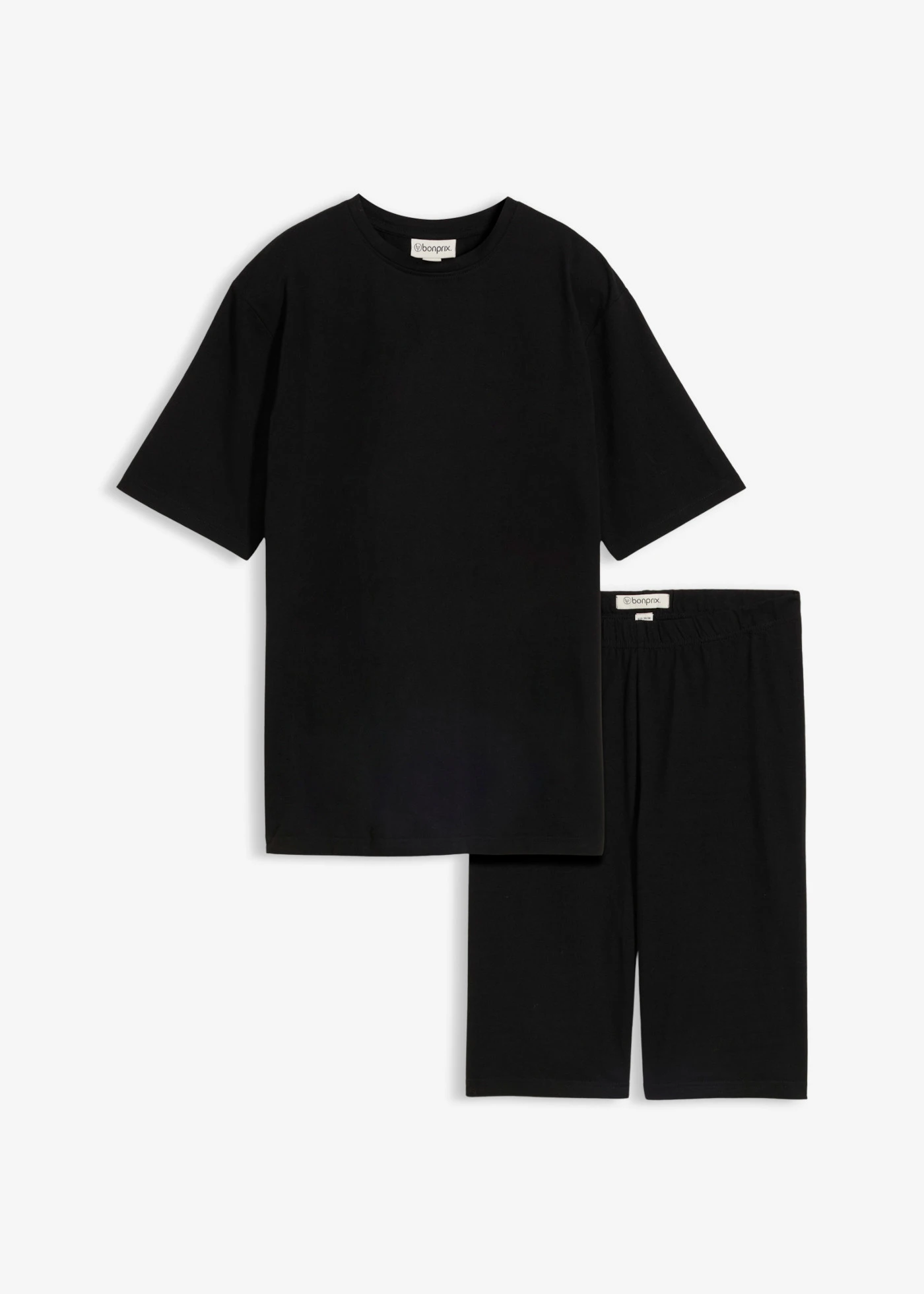 T-shirt et cycliste (ens. 2 pces) • noir • Boutique bonprix