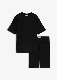 T-shirt et cycliste (ens. 2 pces) • noir • Boutique bonprix