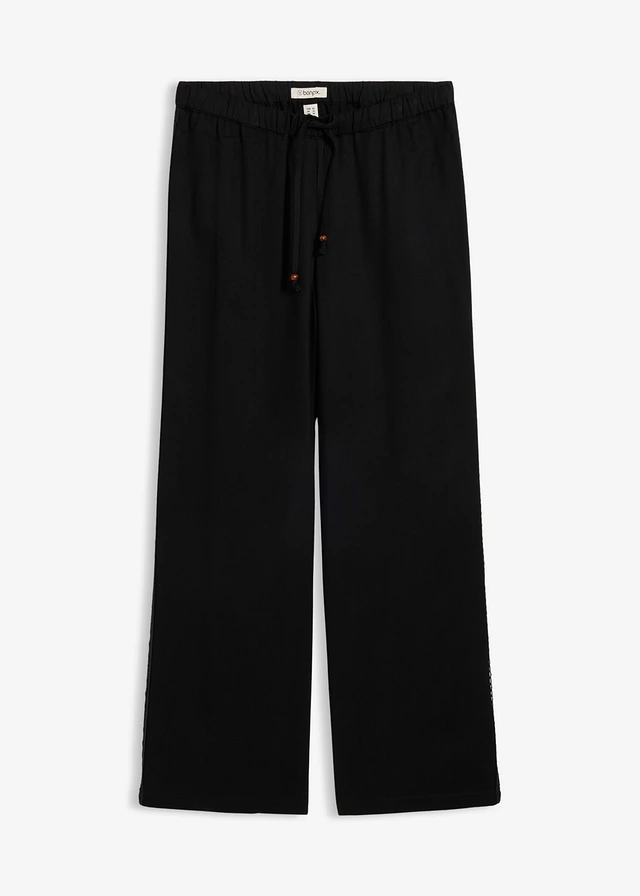 Wijde broek van soepele viscose