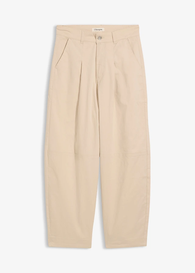 Lichte culotte van twill in ballonlook