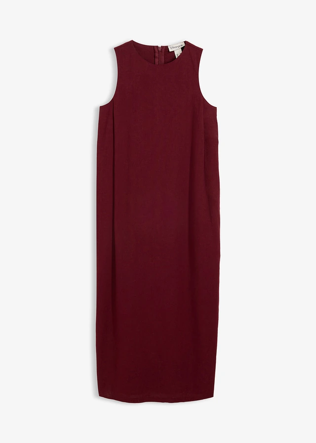 Robe midi avec poches latérales • rouge érable • Boutique bonprix