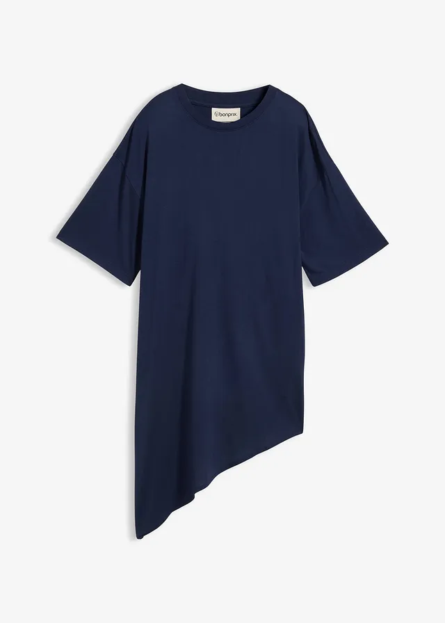 T-shirt doux en modal mélangé, Couleur: bleu foncé