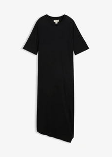 Robe à base asymétrique en jersey avec modal • noir • Boutique bonprix
