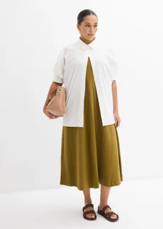 Robe en jersey 100% coton, Couleur: vert nature