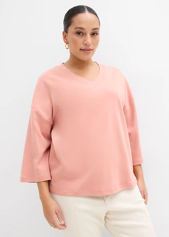 T-shirt van biologisch katoen, Kleur: poederbruin