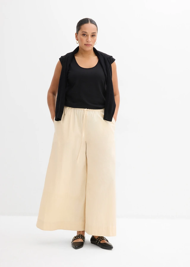Jupe-culotte 100% coton, Couleur: sable clair