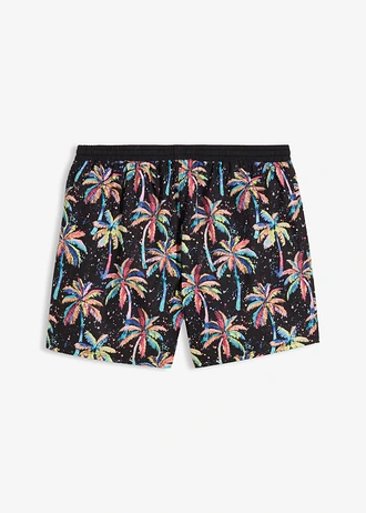 Zwemshort kort • zwart-multicolor gedessineerd • bonprix online shop