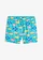 Zwemshort kort, Kleur: turkoois meerkleurige print