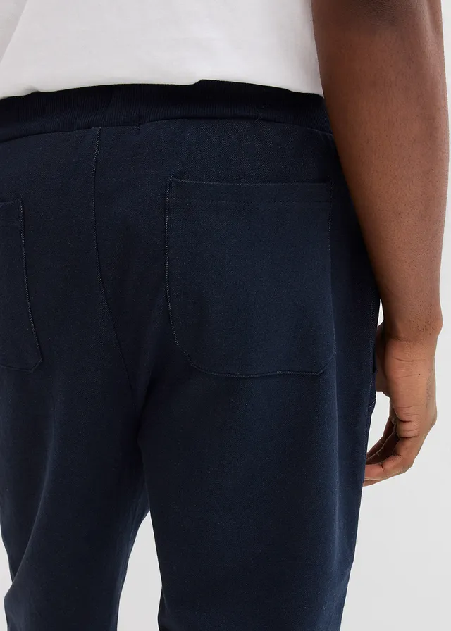 Bermuda sweat long à taille élastiquée, aspect denim • bleu foncé • product-page.page-title-suffix
