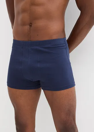 Strakke boxer met katoen (set van 3), Kleur: donkerblauw