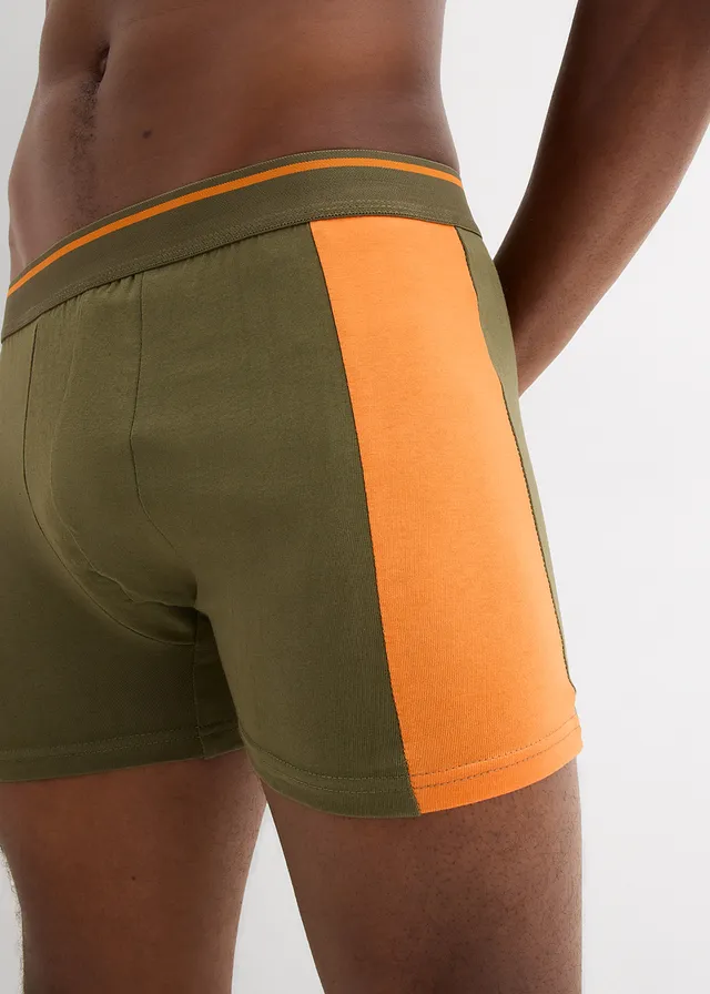 Boxershorts, strak, midi lengte, met katoen (set van 3) • zwart+donkerblauw+donkerolijfgroen • product-page.page-title-suffix