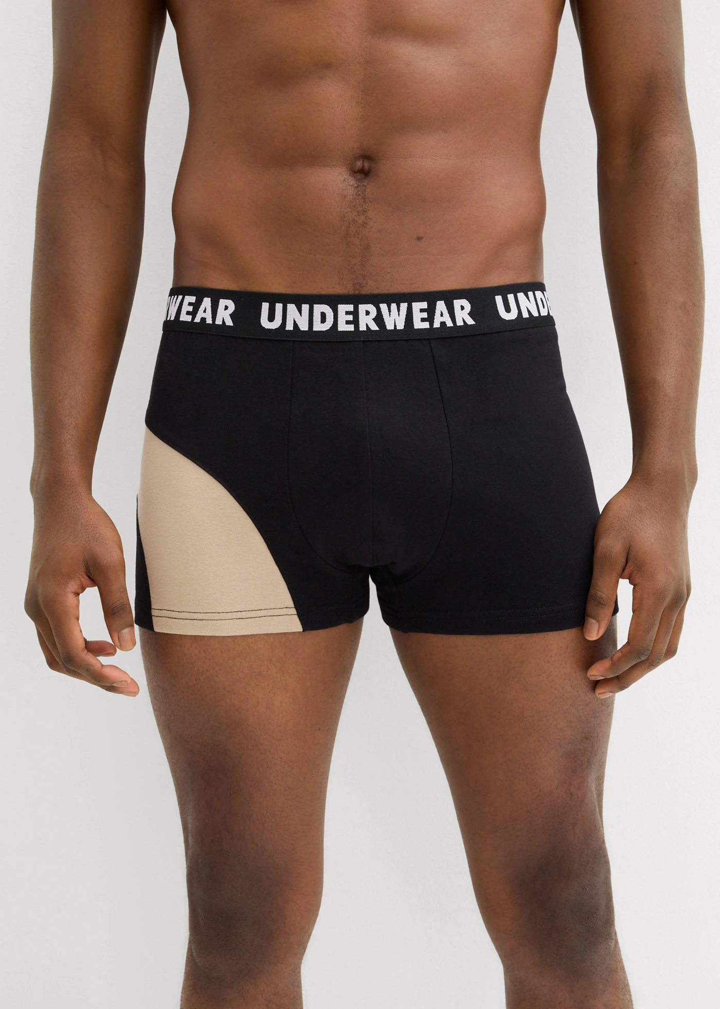 Chilot boxer strâmt cu bumbac (set/3 buc.) • negru/kaki new+bleumarin/oranj • magazin bonprix