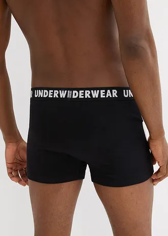 Strakke boxer met katoen (set van 3), Kleur: zwart/kaki/donkerblauw/oranje