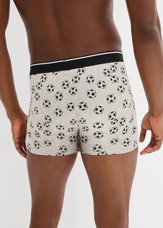 Chilot Boxer midi strâmt (set/5 buc.) • negru+gri deschis melanj • magazin bonprix