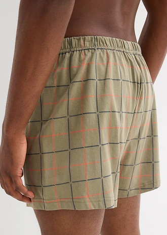 Wijde boxershort (set van 3) • donkerblauw+olijfgroen • bonprix online shop