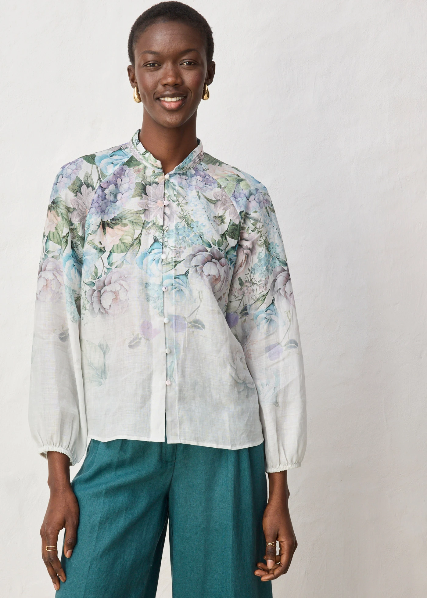 Tuniek • lila poudre gebloemd • bonprix online shop