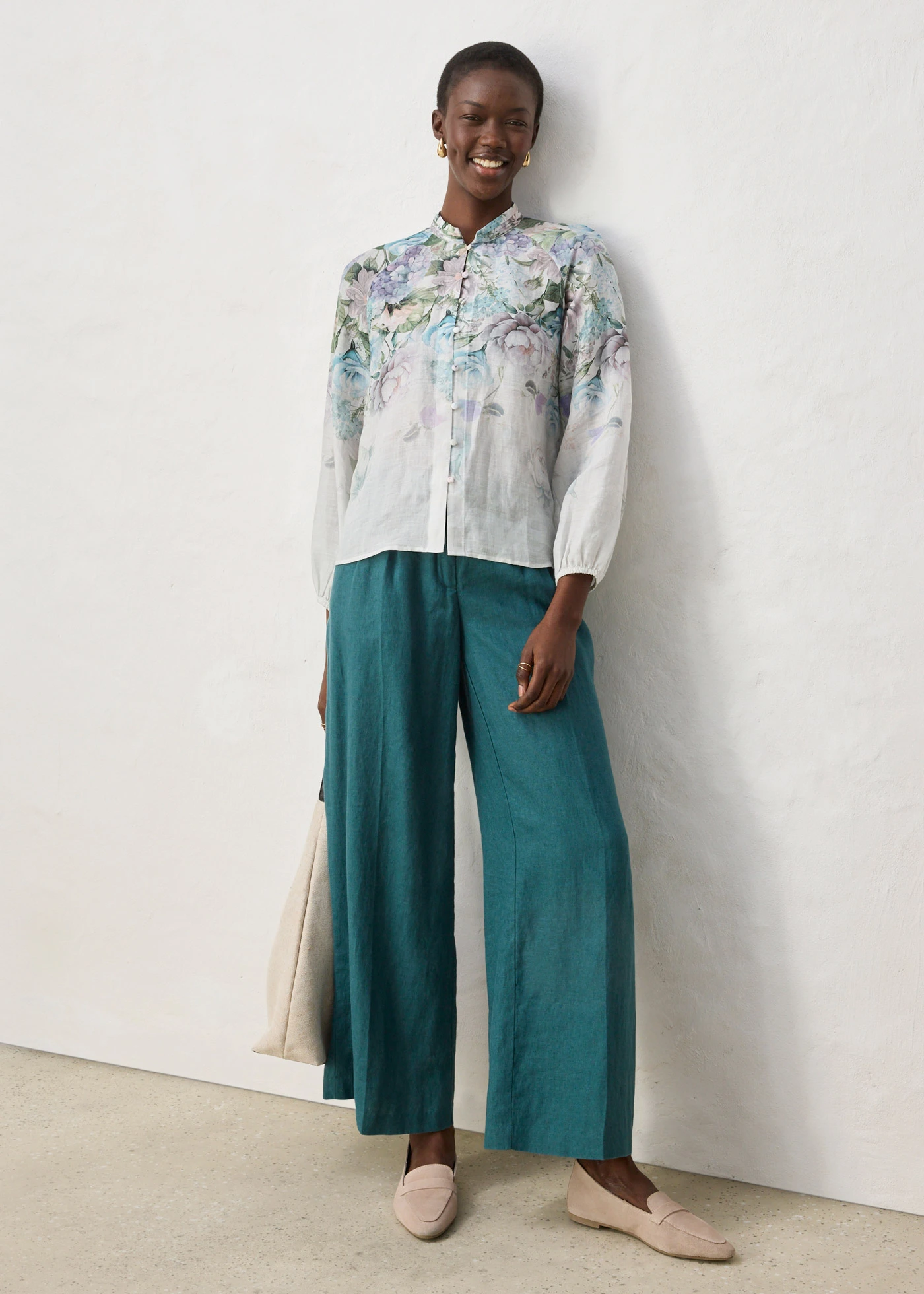 Tuniek • lila poudre gebloemd • bonprix online shop