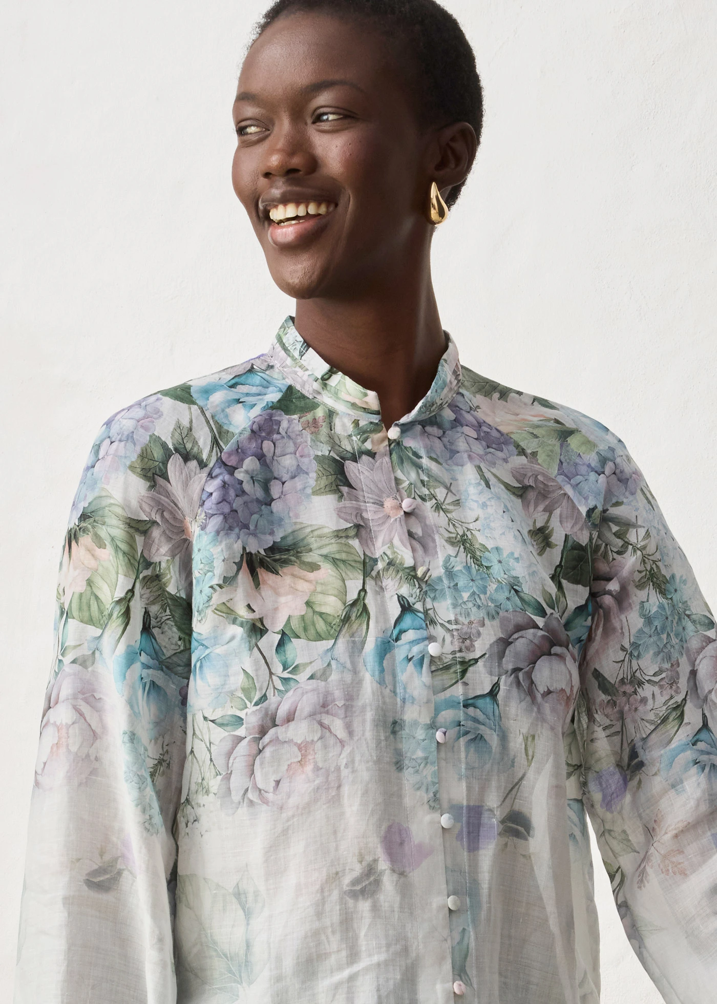 Tunică-bluză • liliachiu pudrat floral • magazin bonprix