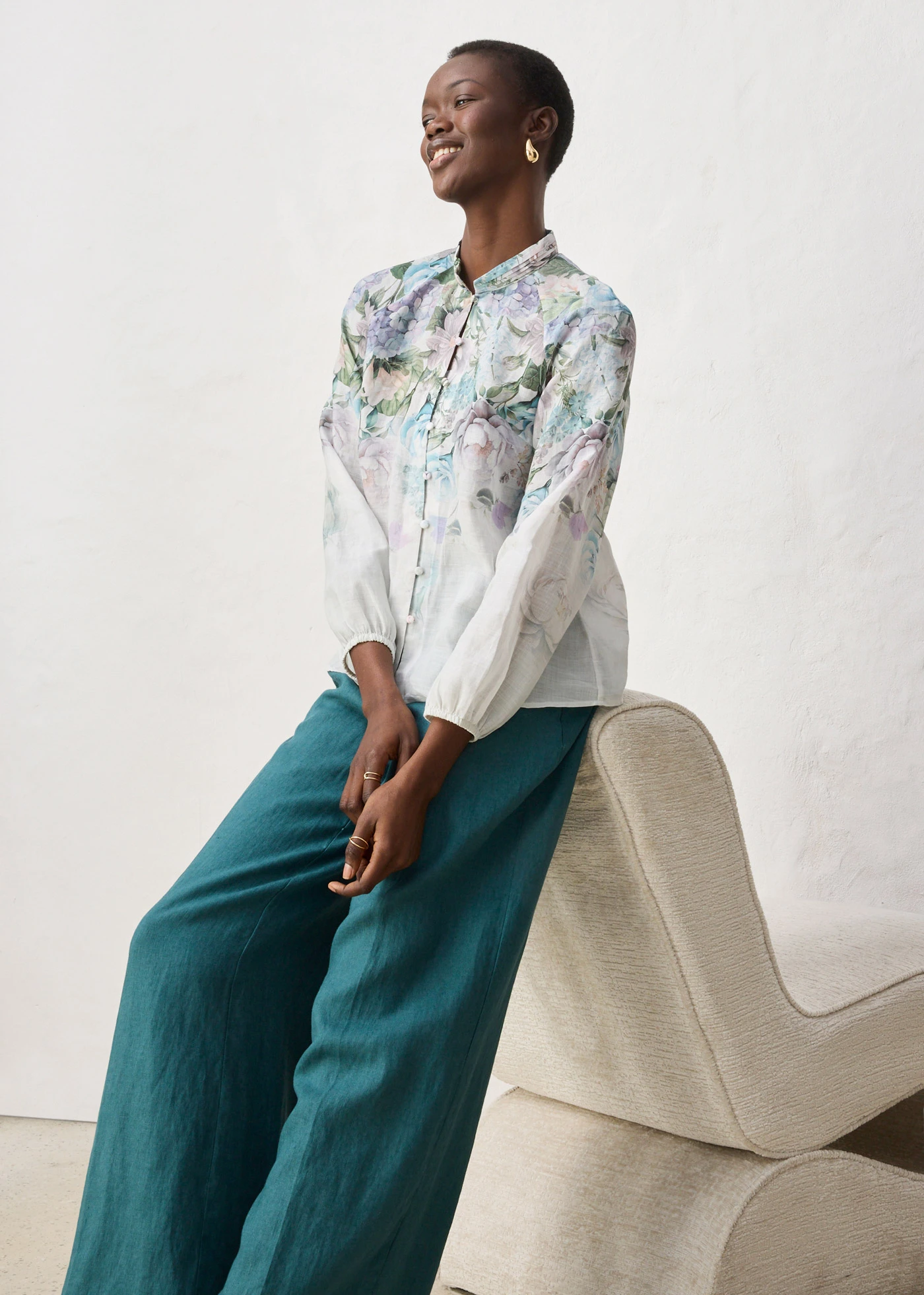 Tuniek • lila poudre gebloemd • bonprix online shop