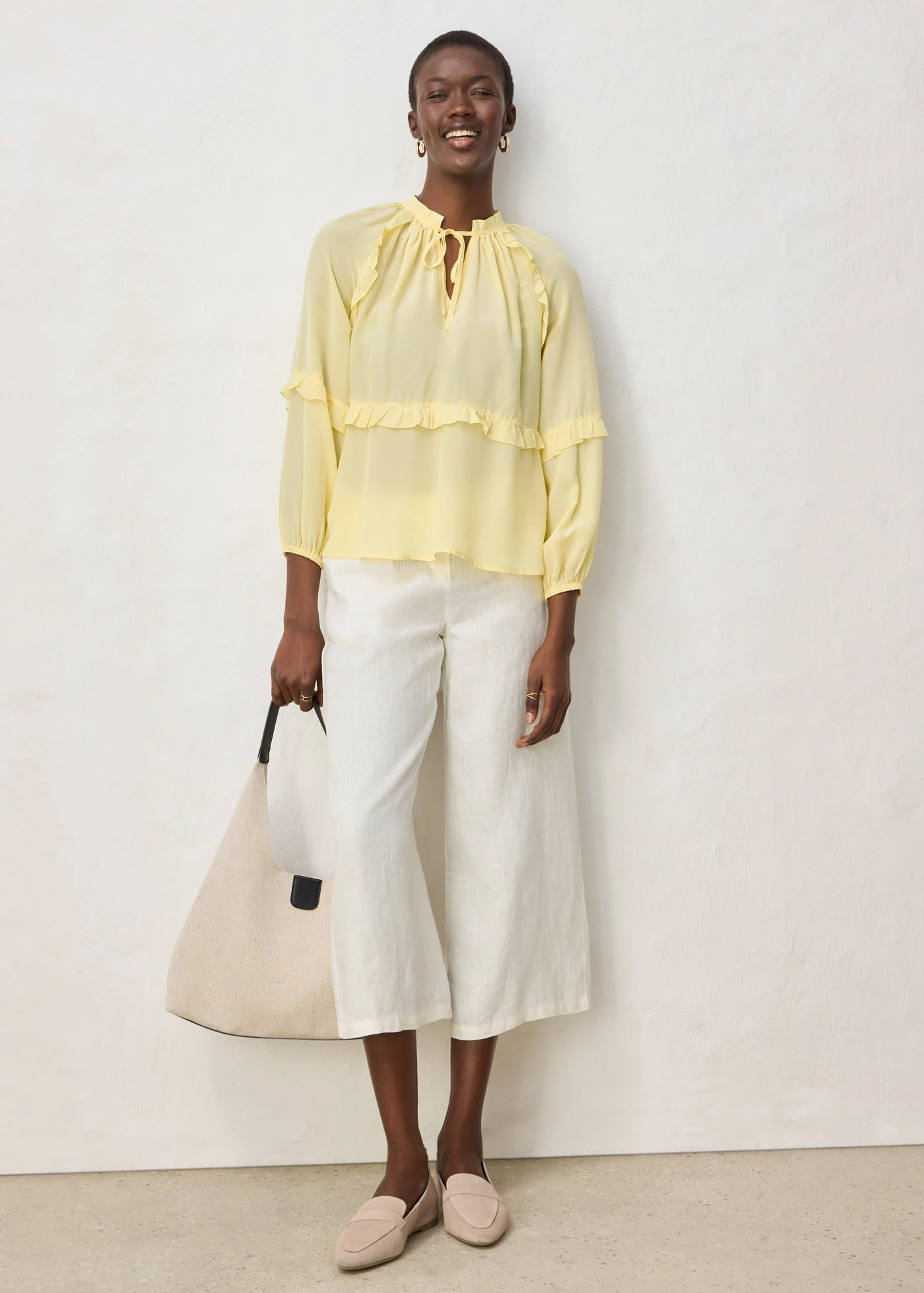 Tuniek met zijde • lichtgeel • bonprix online shop