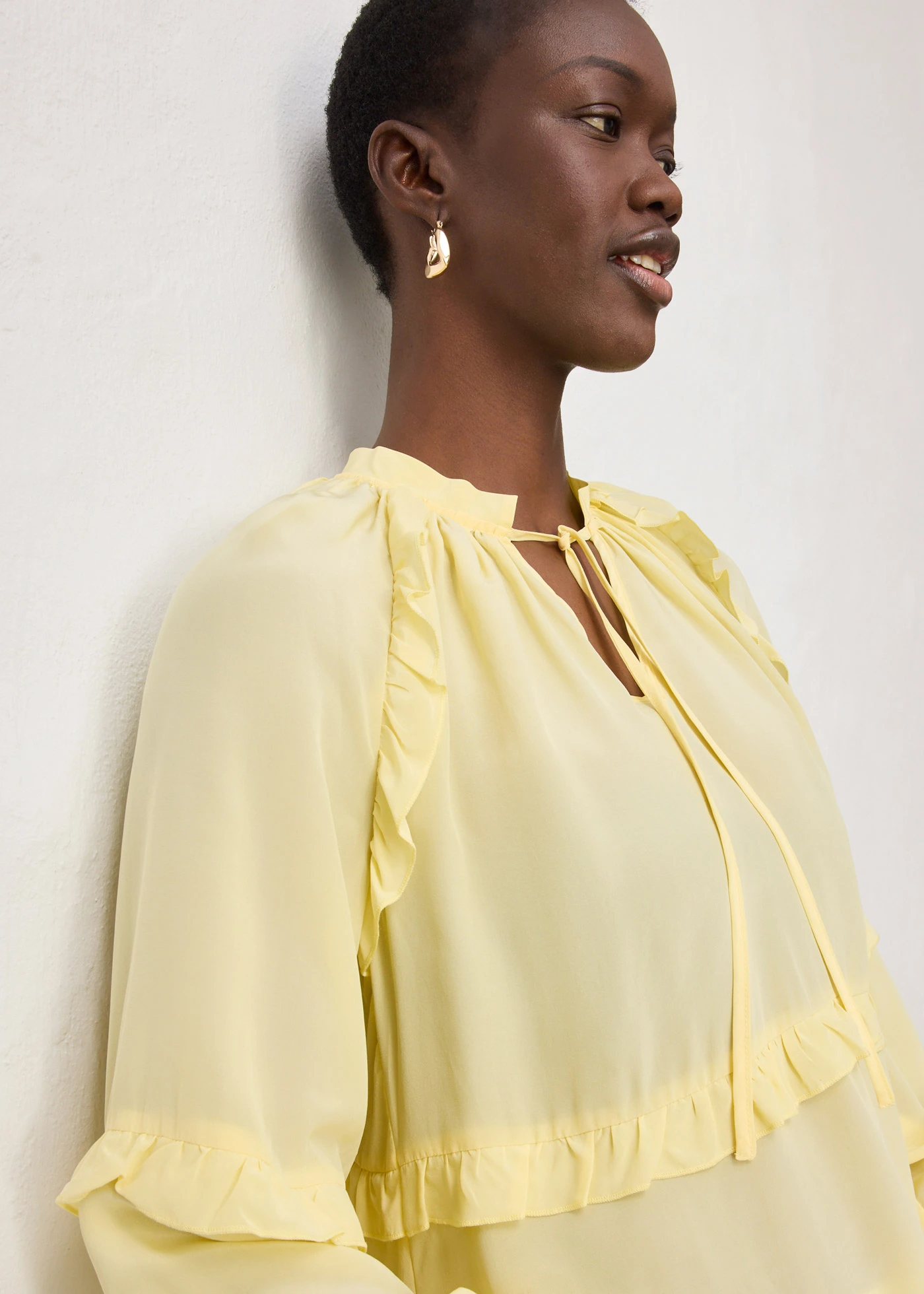 Tuniek met zijde • lichtgeel • bonprix online shop