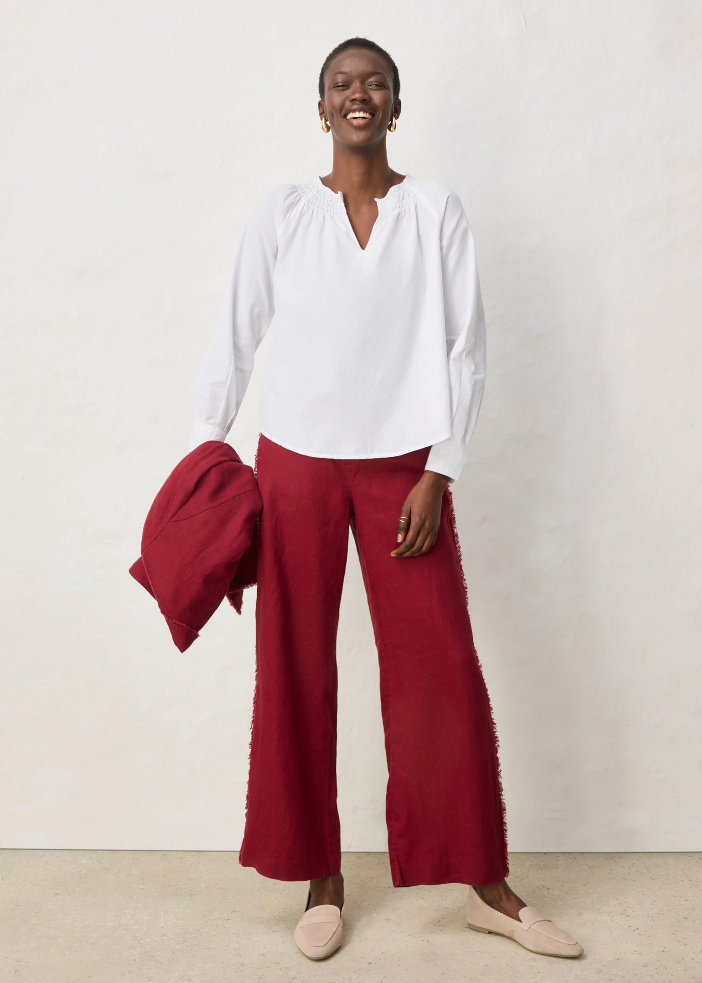 Tuniek met zijde • wit • bonprix online shop