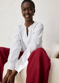 Tuniek met zijde • wit • bonprix online shop