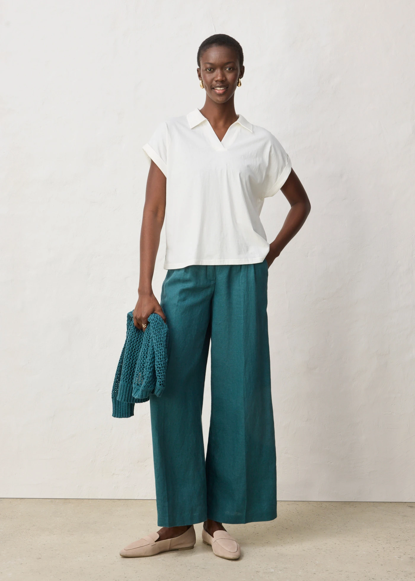 Polo large • ecru • Boutique bonprix