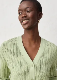 Ajour-vest met linnen • lichtgroen • bonprix online shop