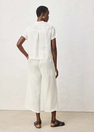 Culotte van puur linnen, Kleur: wolwit