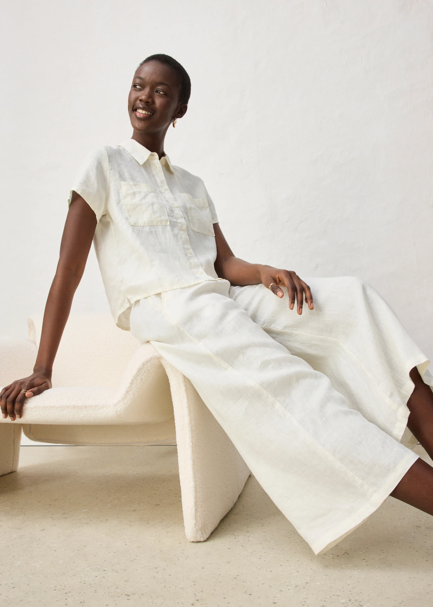 Culotte van puur linnen • wolwit • bonprix online shop