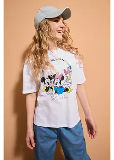 Oversize tričko Mickey Mouse z čisté bavlny • bílá s potiskem • bonprix obchod