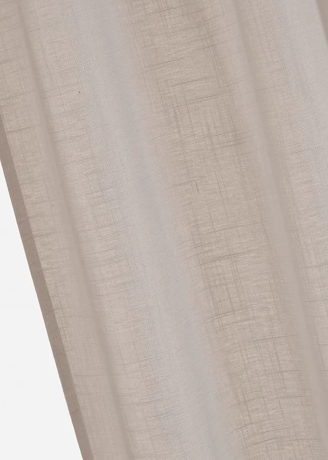 Voilage texturé (1 pce), aussi en extra long, Couleur: beige