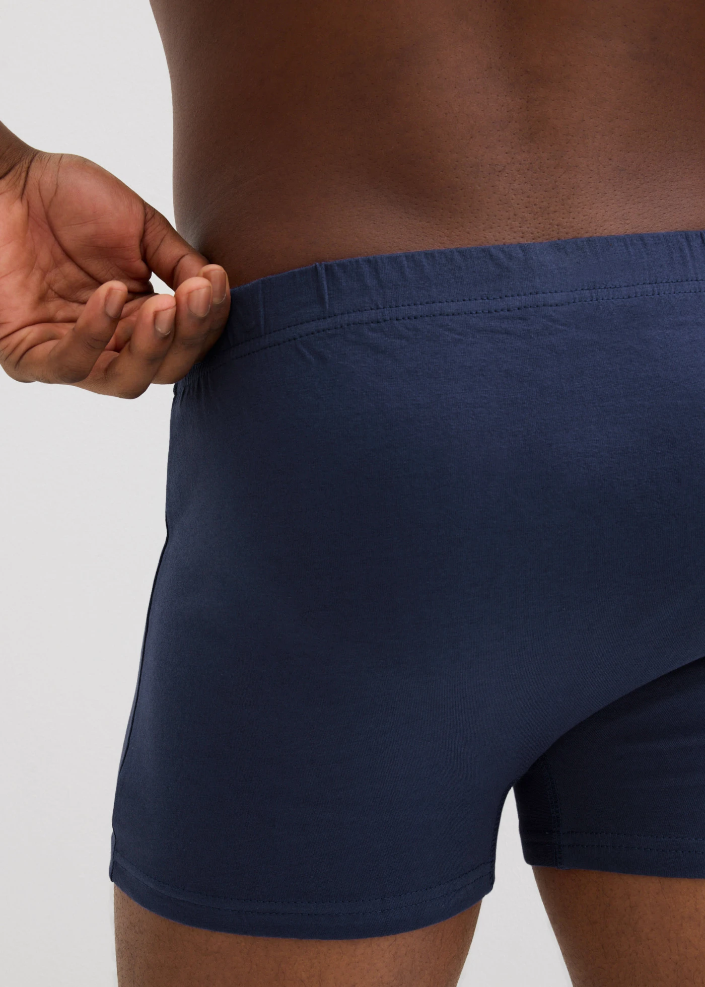 Wijde jersey boxershort van katoen (set van 3) • poederblauw/donkerblauw geruit • product-page.page-title-suffix