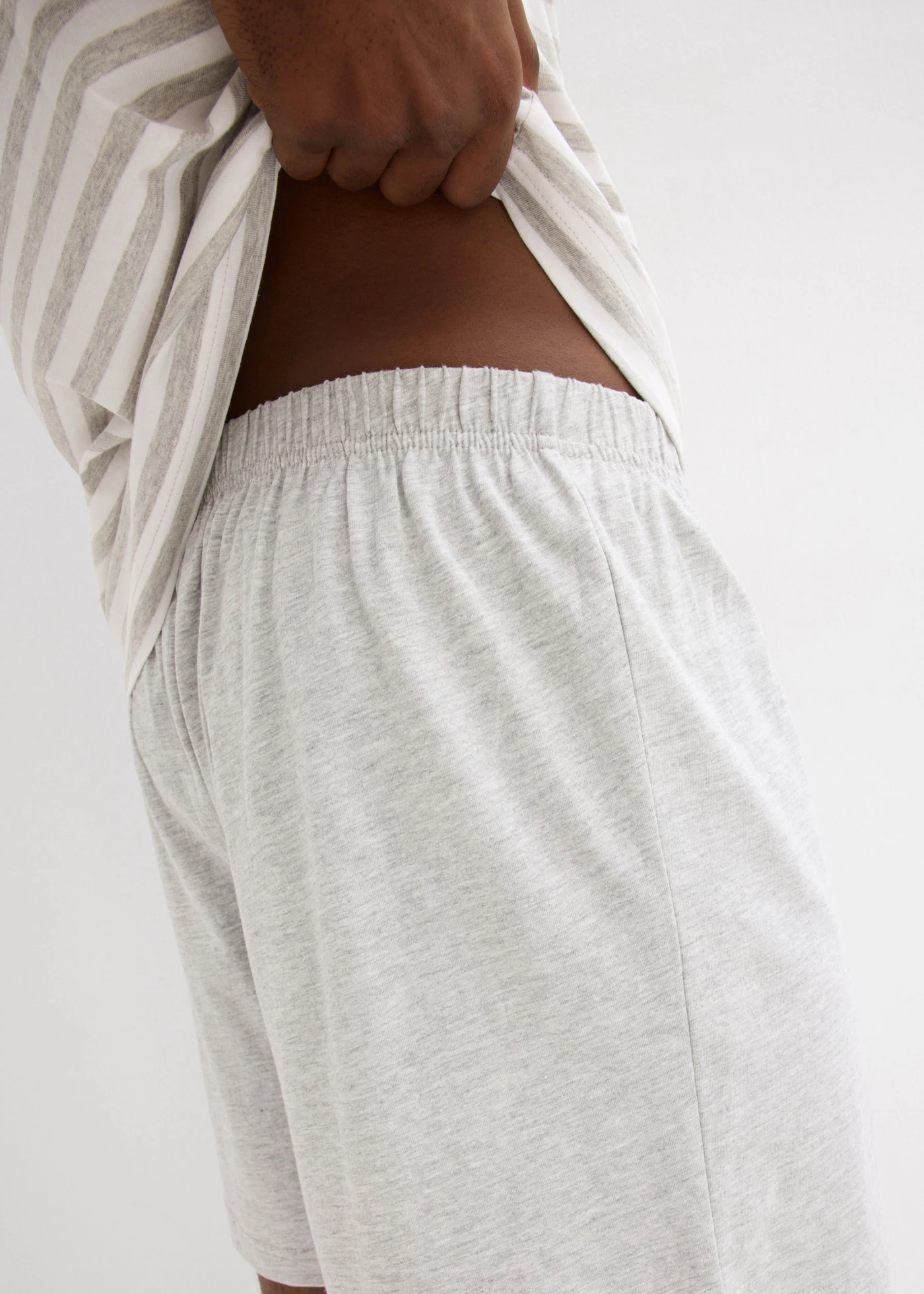 Shortama • lichtgrijs gemêleerd/wit gestreept • bonprix online shop