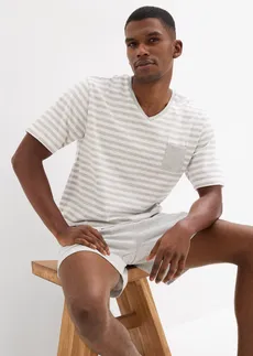 Shortama • lichtgrijs gemêleerd/wit gestreept • bonprix online shop