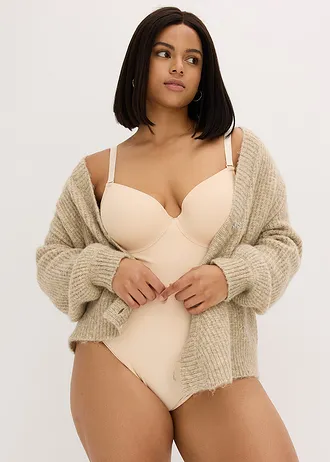 Body sculptant dos nu avec bretelles multipositions, maintien modéré • poudré • Boutique bonprix