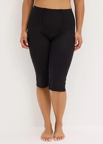 Licht corrigerende capri van katoen, Kleur: zwart