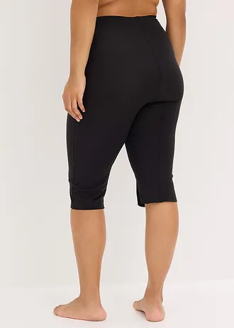 Licht corrigerende capri van katoen, Kleur: zwart