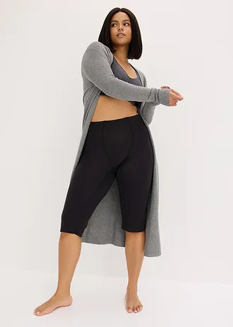 Licht corrigerende capri van katoen, Kleur: zwart