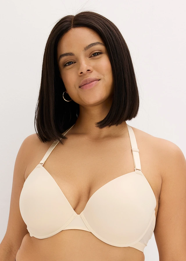 Soutien-gorge multiposition à coques et armatures, Couleur: poudré