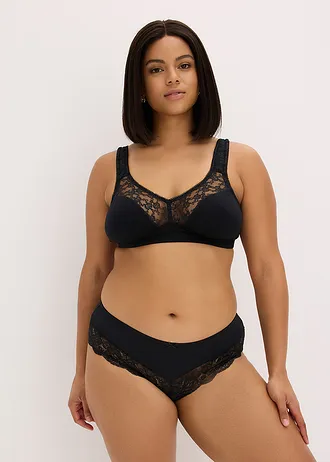 Minimizer bh zonder beugels van biologisch katoen (set van 2), Kleur: zwart+wit