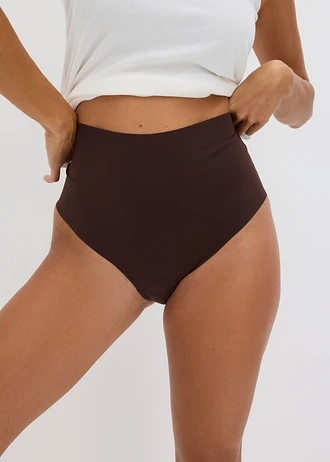 Lot de 2 slips sculptants ultra légers sans coutures, Couleur: 2x marron foncé