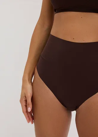 Lot de 2 slips sculptants ultra légers sans coutures • 2x marron foncé • Boutique bonprix