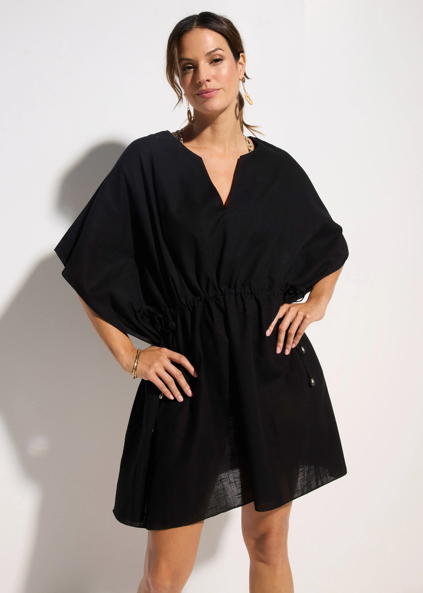 Tunique de plage 100% coton • noir • Boutique bonprix