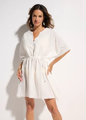 Strandtuniek van puur katoen, Kleur: wit