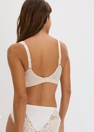 Steun bh zonder beugels met gewatteerde schouderbandjes, Kleur: sandbeige