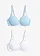 Lot de 2 soutiens-gorge à armatures, Couleur: bleu clair-blanc