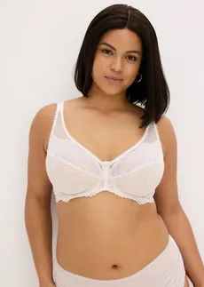 Minimizer bh met sierlijk kant, Kleur: wit-lichtbruin